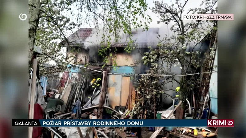 POŽIAR PRÍSTAVBY RODINNÉHO DOMU