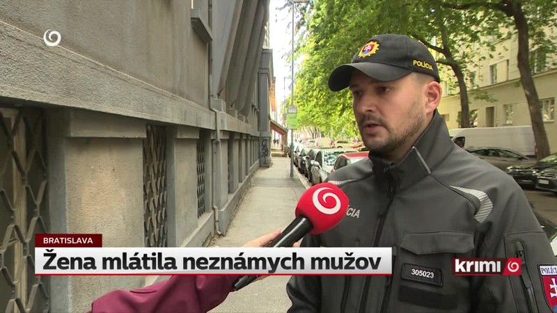 Žena mlátila neznámych mužov