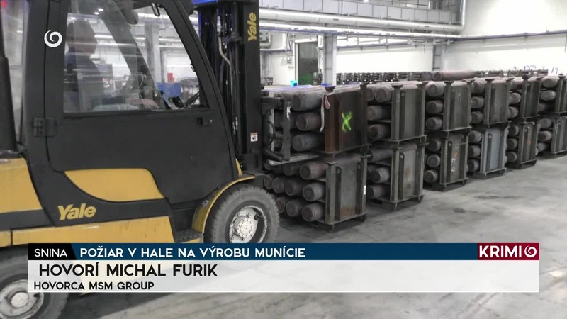 POŽIAR V HALE NA VÝROBU MUNÍCIE