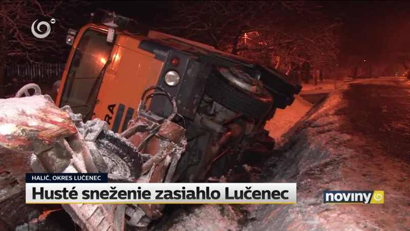 Husté sneženie zasiahlo Lučenec