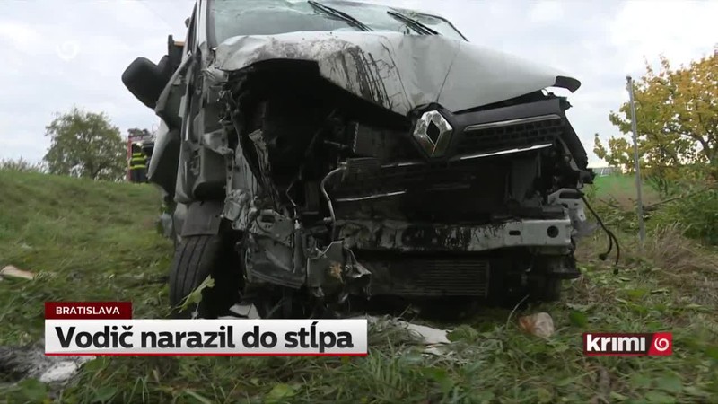 Vodič narazil do stĺpa