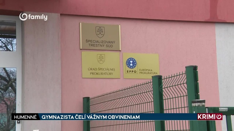 GYMNAZISTA ČELÍ VÁŽNYM OBVINENIAM