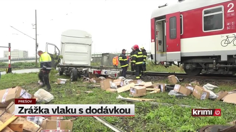 Zrážka vlaku s dodávkou