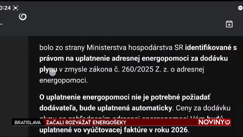 ZAČALI ROZVÁŽAŤ ENERGOŠEKY