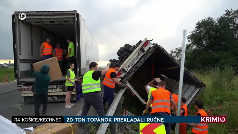 20 TON TOPÁNOK PREKLADALI RUČNE