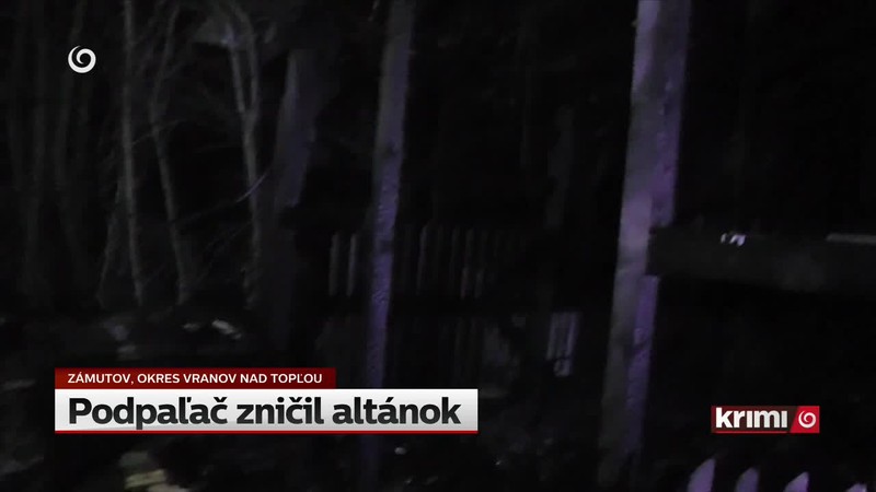 Podpaľač zničil altánok
