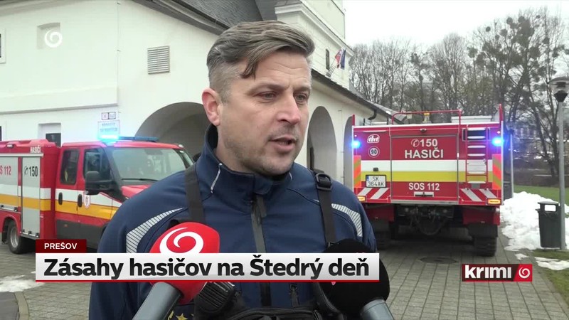 Zásahy hasičov na Štedrý deň