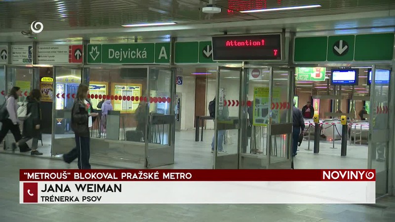 "METROUŠ" BLOKOVAL PRAŽSKÉ METRO