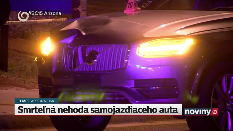 Smrteľná nehoda samojazdiaceho auta