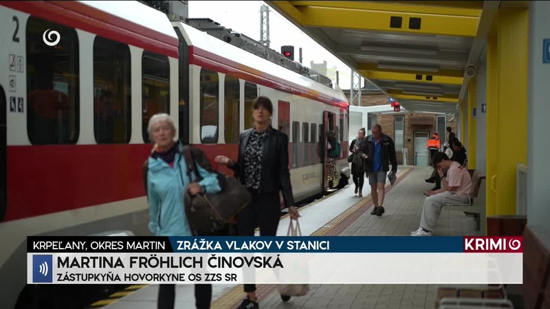 ZRÁŽKA VLAKOV V STANICI