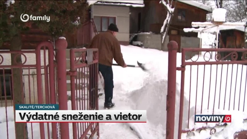 Výdatné sneženie a vietor