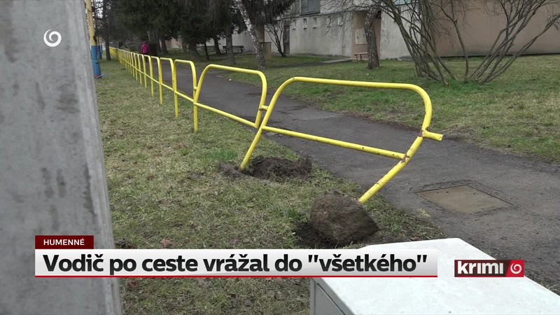 Vodič po ceste vrážal do "všetkého"
