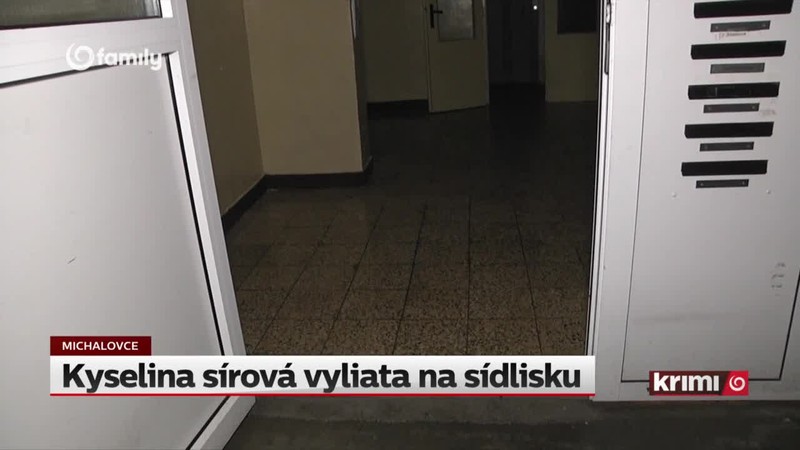 Kyselina sírová vyliata na sídlisku