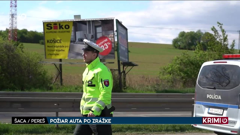 POŽIAR AUTA PO ZRÁŽKE