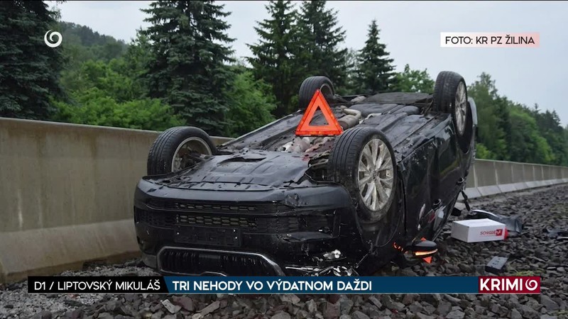 TRI NEHODY VO VÝDATNOM DAŽDI