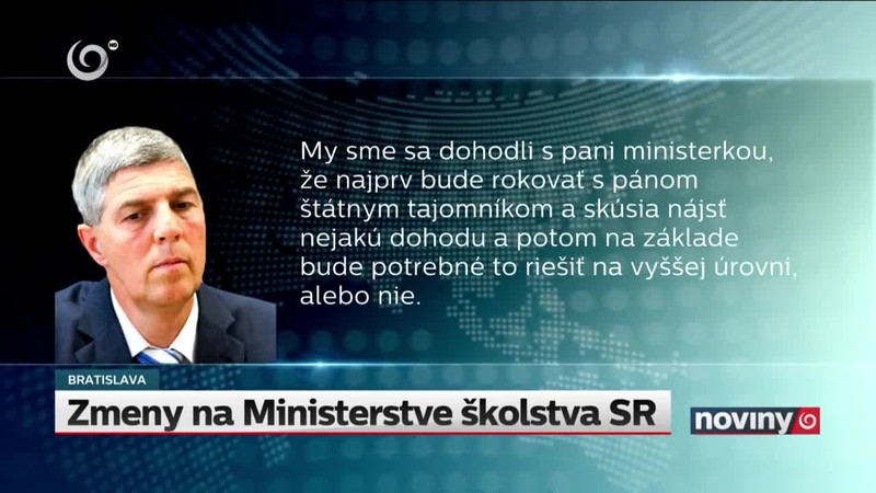 Zmeny na Ministerstve školstva SR
