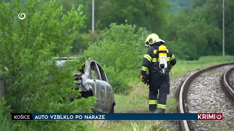 AUTO VZBĹKLO PO NÁRAZE