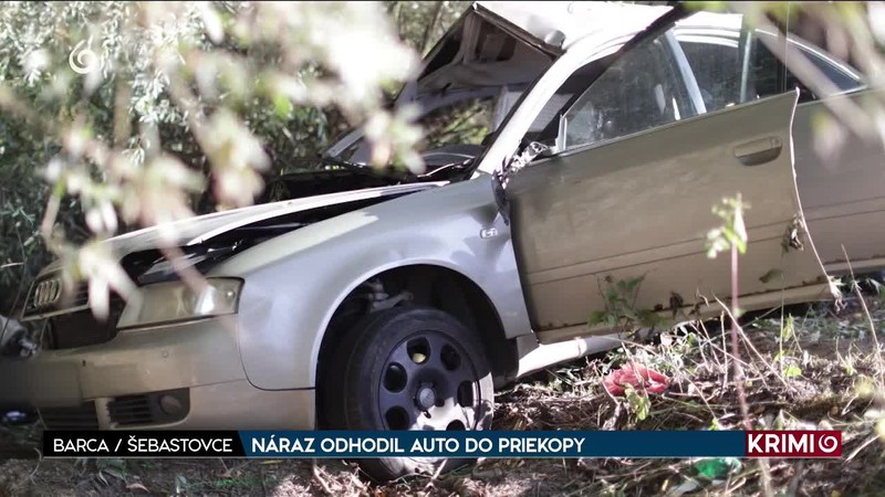 NÁRAZ ODHODIL AUTO DO PRIEKOPY