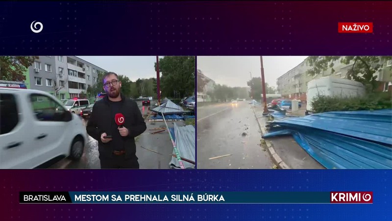 MESTOM SA PREHNALA SILNÁ BÚRKA