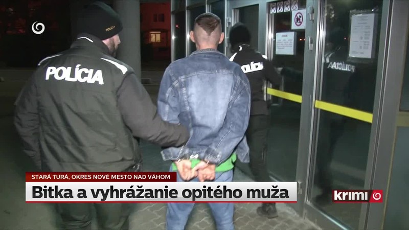 Bitka a vyhrážanie opitého muža