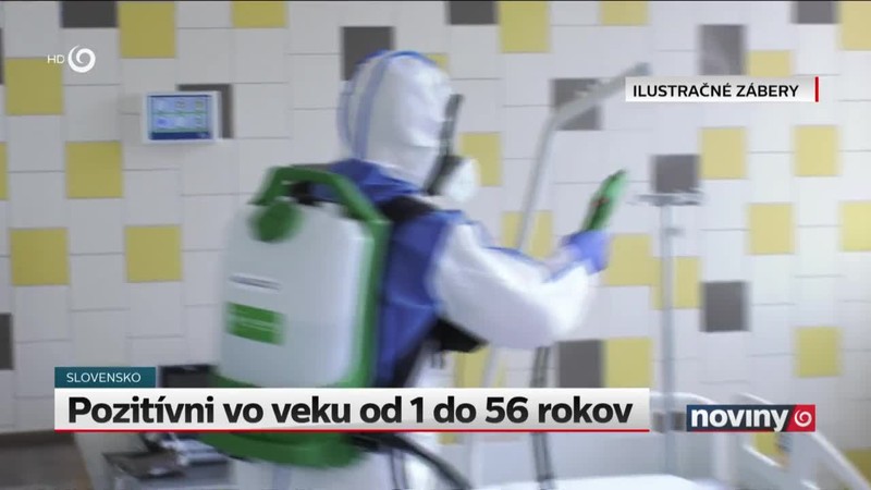 Pozitívni vo veku od 1 do 56 rokov