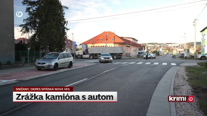Zrážka kamióna s autom