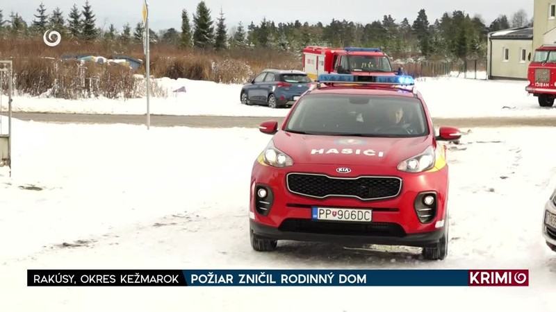 POŽIAR ZNIČIL RODINNÝ DOM