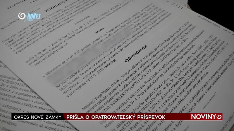 PRIŠLA O OPATROVATEĽSKÝ PRÍSPEVOK