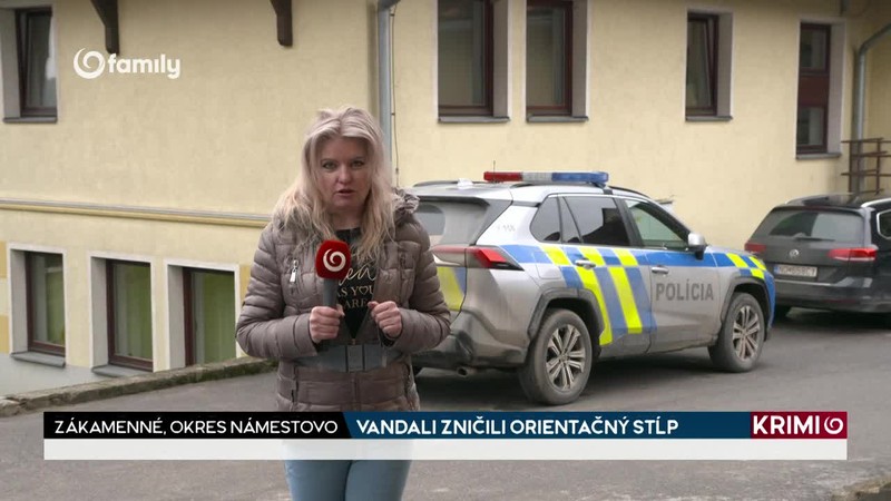 VANDALI ZNIČILI ORIENTAČNÝ STĹP