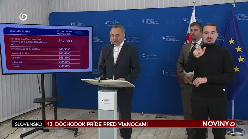 13. DÔCHODOK PRÍDE PRED VIANOCAMI