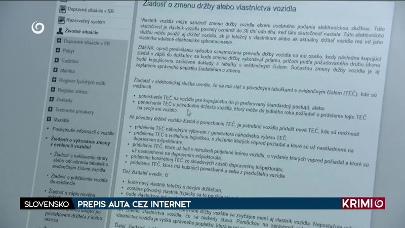 PREPIS AUTA CEZ INTERNET