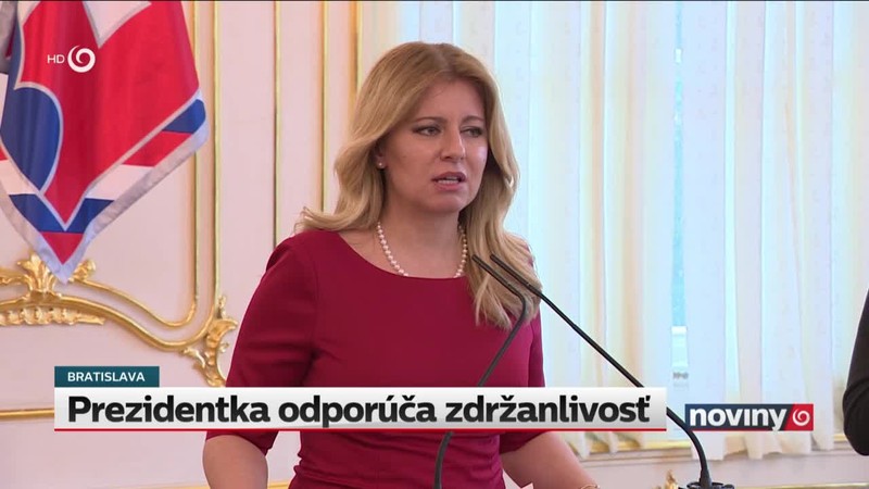 Prezidentka odporúča zdržanlivosť
