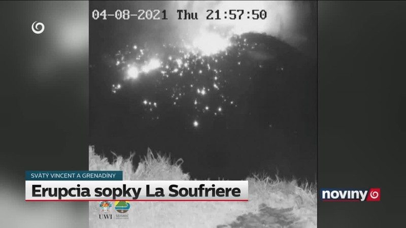 Erupcia sopky La Soufriere