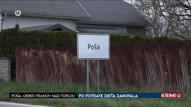 PO POTRATE DIEŤA ZAKOPALA