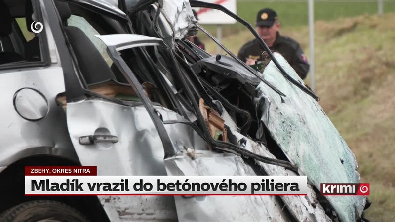 Mladík vrazil do betónového piliera