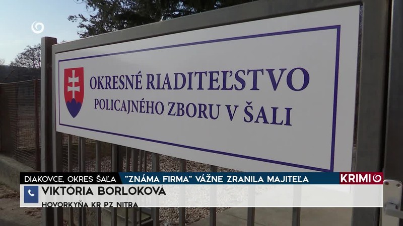 "ZNÁMA FIRMA" VÁŽNE ZRANILA MAJITEĽA