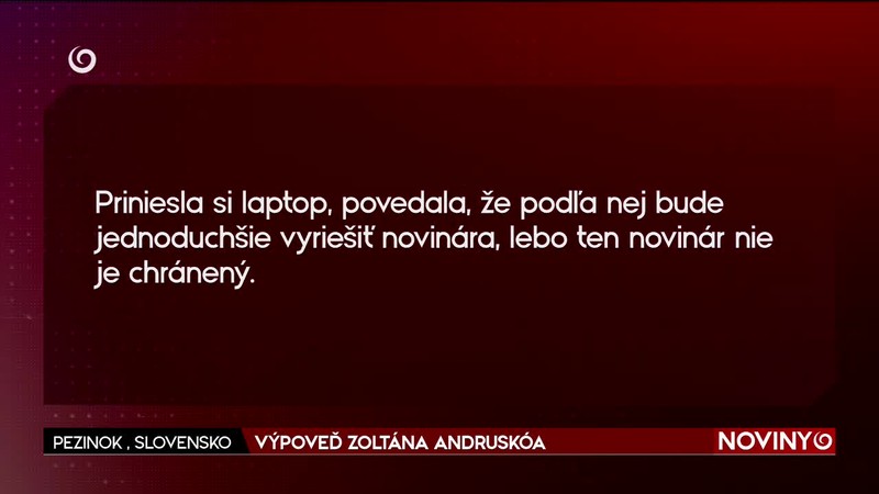 VÝPOVEĎ ZOLTÁNA ANDRUSKÓA