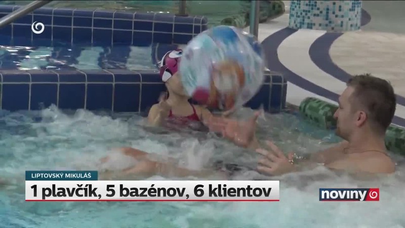 1 plavčík, 5 bazénov, 6 klientov