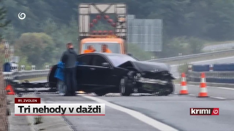 Tri nehody v daždi
