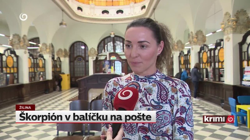 Škorpión v balíčku na pošte