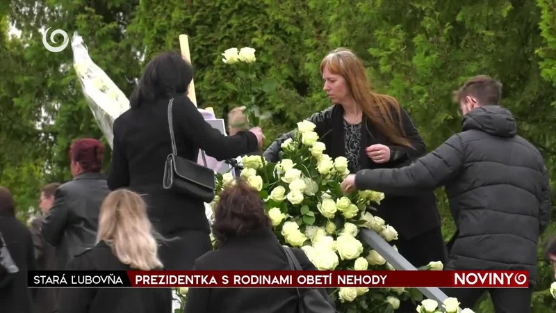 PREZIDENTKA S RODINAMI OBETÍ NEHODY