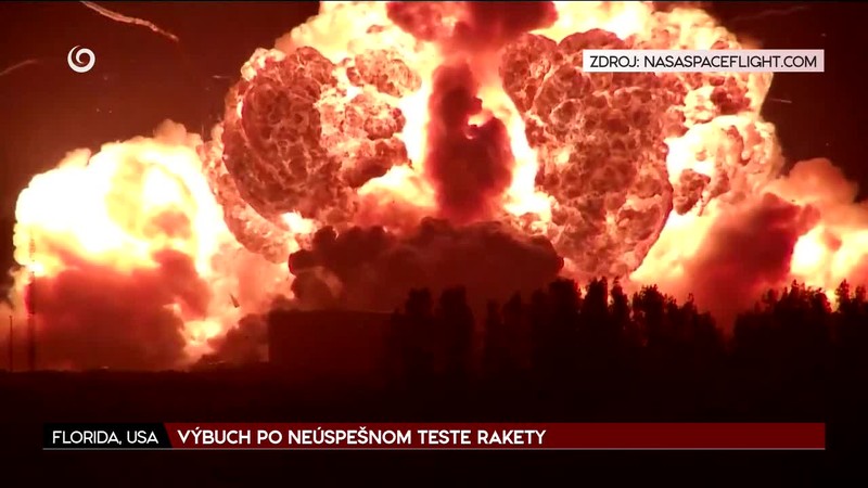 VÝBUCH PO NEÚSPEŠNOM TESTE RAKETY