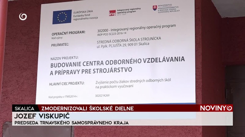 ZMODERNIZOVALI ŠKOLSKÉ DIELNE