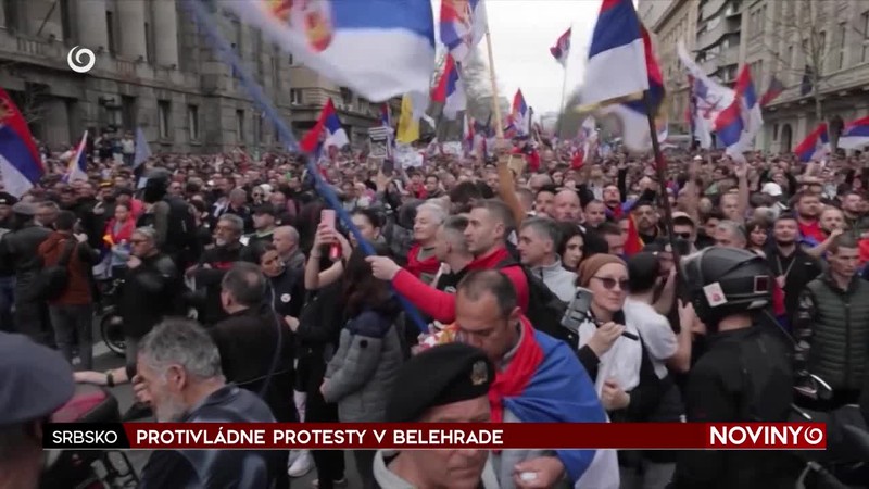 PROTIVLÁDNE PROTESTY V BELEHRADE