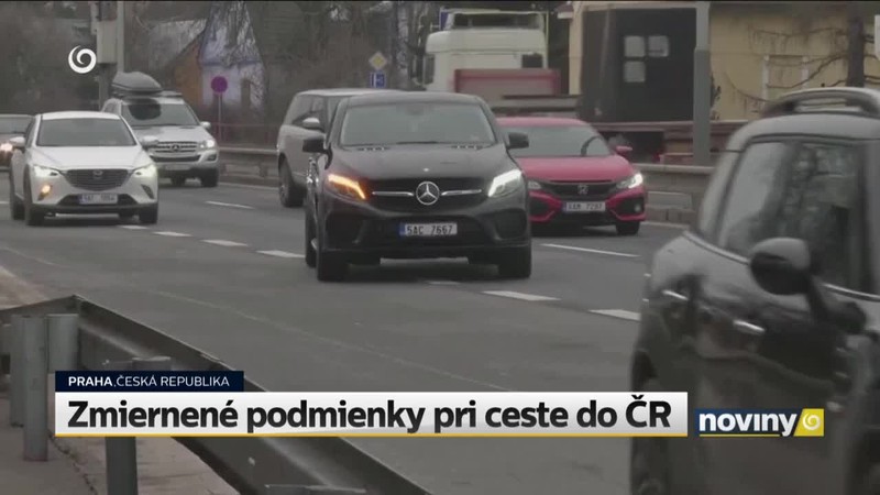 Zmiernené podmienky pri ceste do ČR