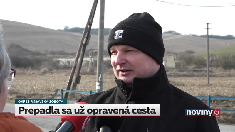 Prepadla sa už opravená cesta