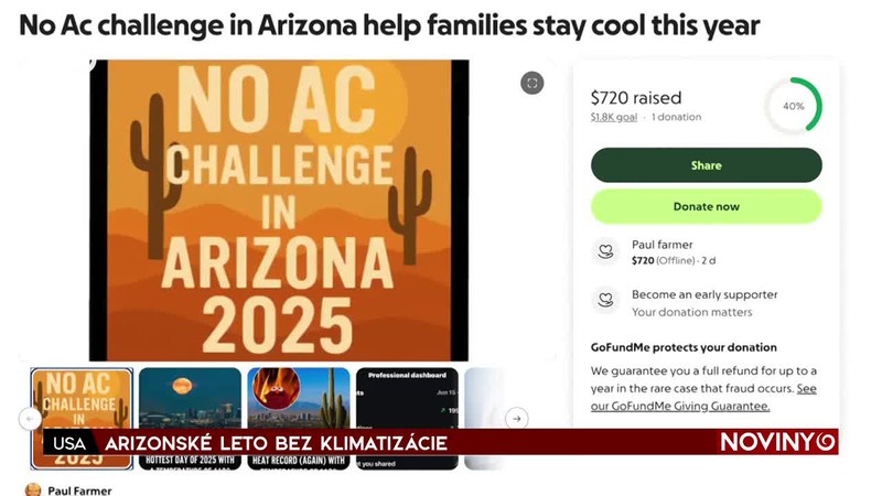 ARIZONSKÉ LETO BEZ KLIMATIZÁCIE