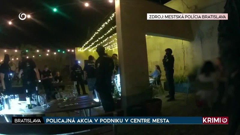 POLICAJNÁ AKCIA V PODNIKU V CENTRE MESTA