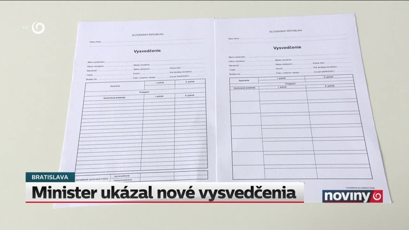 Minister ukázal nové vysvedčenia