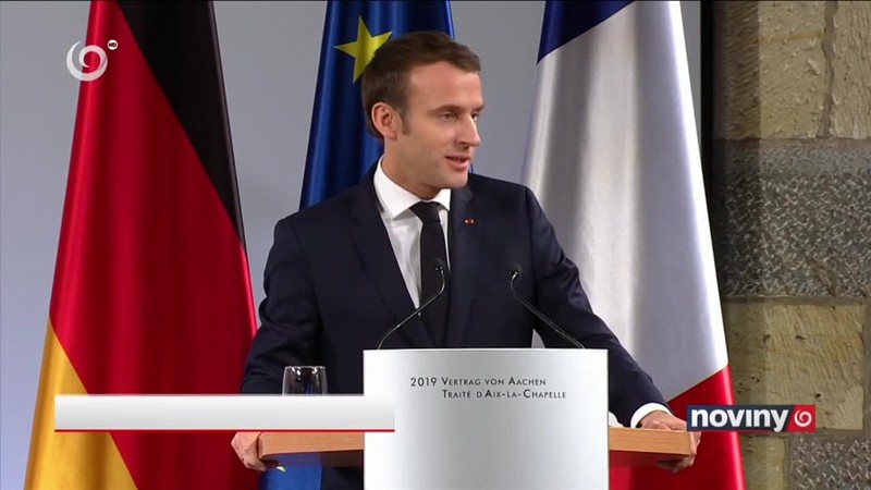 Slávnostný podpis Aachenskej zmluvy